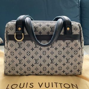 Authentic Vuitton denim blue bag